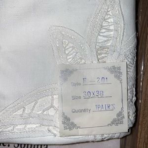 Tiers (2) vintage curtains Sophia 60wx36L eyelet